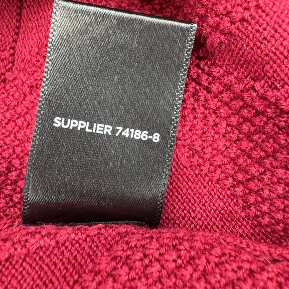 Shaquille O’Neal XLG red texture quarter zip pullover sweater 2XLT long sleeve - Picture 10 of 10